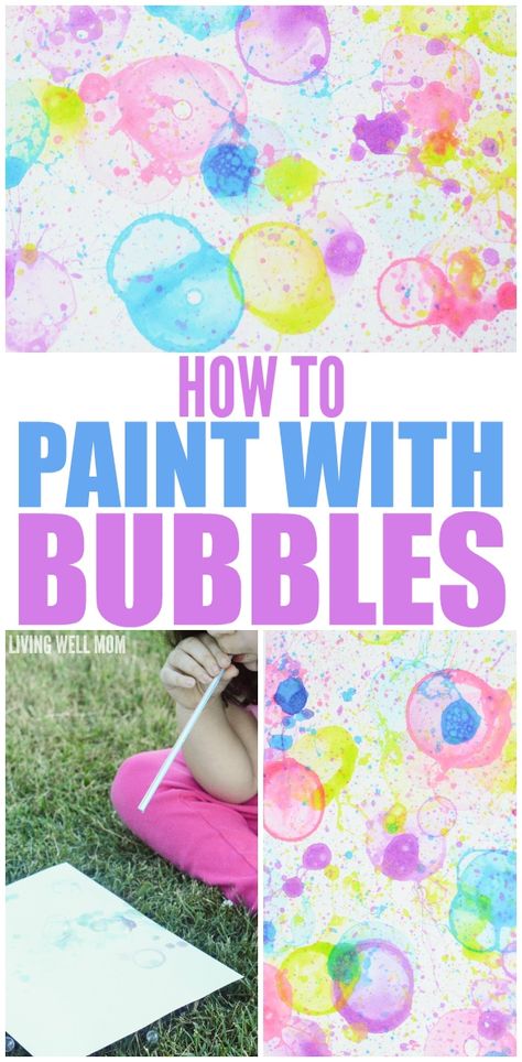 Easy Summer Crafts For Kids, Easy Summer Crafts, Bubble Crafts, Bubble Activities, Bubble Painting, Painting Activities, Summer Crafts For Kids, Bubble Art, Easy Activities