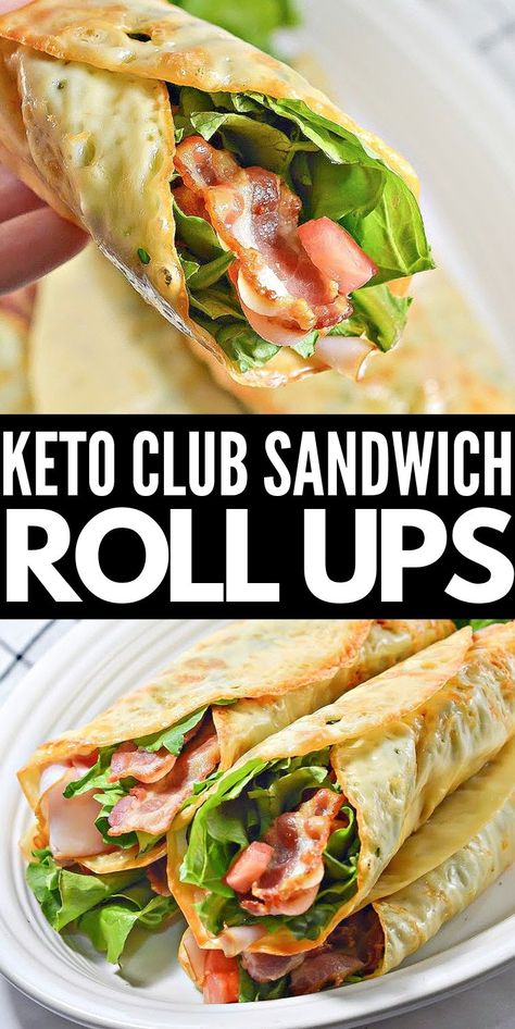 Keto Club Sandwich, Sandwich Roll Ups, Club Sandwich Ingredients, Sandwich Buffet, Low Carb Sandwiches, Cheese Wrap, Sandwich Ingredients, Keto Cheese, Recipes For