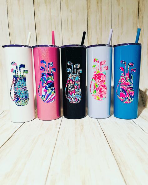 Golf Tumbler, Iced Coffee Tumbler, Golf Events, Boat Beach, Golf Ladies, Secret Sisters, Lilly Inspired, Vinyl Tumblers, Christmas Gifts For Grandma