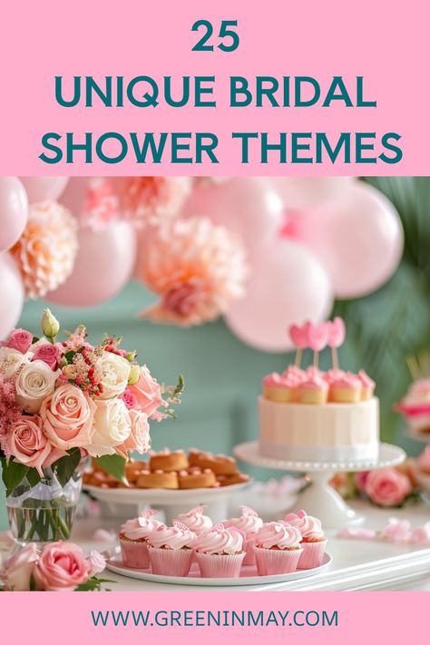 Bridal shower themes can turn a wedding shower celebration into a fun, unique and unforgettable event. In this blog post, we’ll explore 25 fun and unique bridal shower themes that promise to inspire hosts and delight future brides. 2nd Wedding Shower Ideas, Cute Wedding Shower Ideas, Second Wedding Shower Ideas, Bridal Shower Brunch Theme Ideas, Theme For Bridal Shower Party, Love You A Brunch Bridal Shower Theme, Bridal Shower Ideas 2024, Late Summer Bridal Shower Ideas, Classy Bridal Shower Themes