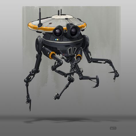 Star Wars Droid, Paul Adams on ArtStation at https://www.artstation.com/artwork/D5zZ9G Droids Star Wars Robots, Star Wars Droid Design, Sith Droid, Star Wars Astromech Droid, Star Wars Speeder Bike, Star Wars Speeder, Probe Droid, Star Wars Battle Droids, Bike Challenge