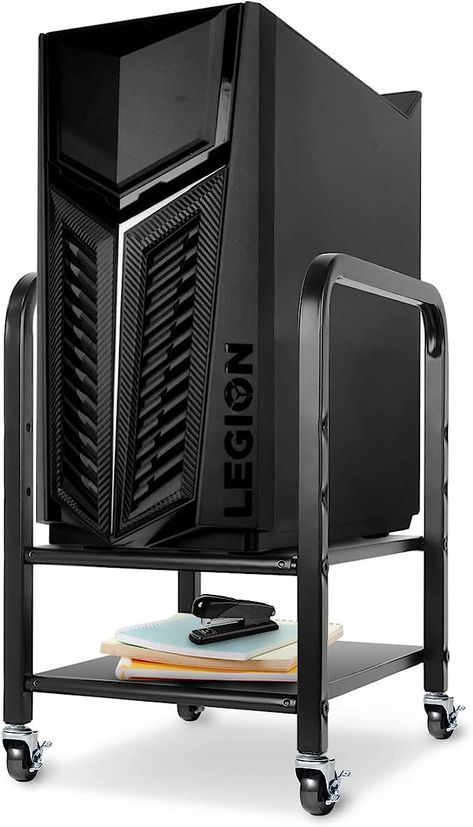 Amazon.com: Computer Tower Stand CPU Tower Cart, 360Tronics Adjustable Desktop ATX-Case Cart 2-Tier PC Floor Stand, Mobile Rolling CPU Holder with 360°Locking Caster Wheels for Office Home (Black) : Electronics Computer Tower Storage, Pc Tower Stand, Gaming Desk With Mointor Stand, Diy Pc Case, Gaming Pc Tower, Computer Cart, Pc Tower, Pc Support, Diy Pc