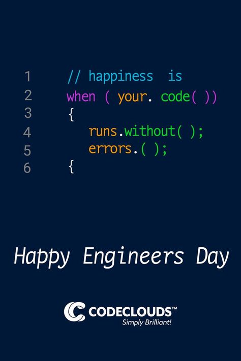 Happy Engineers day to all engineers, Civil or Mechanical, Medical or Chemical, Software or Electrical! You come in many forms, and you all help make this world a better place. #EngineeringLife #TechLovers #WorldOfEngineering #EngineerDay #CodeClouds Software Engineering Wallpaper, Happy Engineers Day Computer Engineer, Happy Programmers Day, Happy Engineers Day Computer, Happy Engineers Day Creative, Engineers Aesthetic, Engeenering Aesthetic, Happy Engineer's Day Quotes, Programming Room