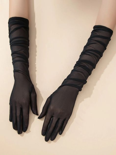 Plain Long Mesh Gloves for Sale Australia| New Collection Online| SHEIN Australia Aesthetic Gloves, Gloves Aesthetic, Fancy Gloves, Gloves Outfit, Dress With Gloves, Elegant Gloves, Mesh Gloves, Elbow Length Gloves, Fest Outfits