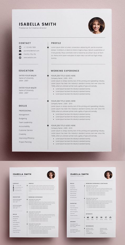 Two Page Resume Template, Creative Resumes For Designers, Resume Template Free Downloadable, Resume Design Template Free, Free Cv Template, Modern Resume Template Free, Simple Resume Design, Cv Layout, Graphic Designer Resume