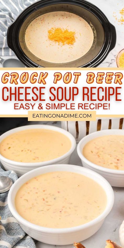 Beer Cheese Soup Crockpot Slow Cooker, Beer Cheese Soup With Sausage, Cheddar Ale Soup Crockpot, Beer Cheese Soup Recipes Crock Pot, Beer Cheese Soup Instant Pot, Crockpot Cheese Soup Recipes, Condensed Cheddar Cheese Soup Recipes, Crock Pot Beer Cheese Soup, Cheesy Pepper Pot Soup