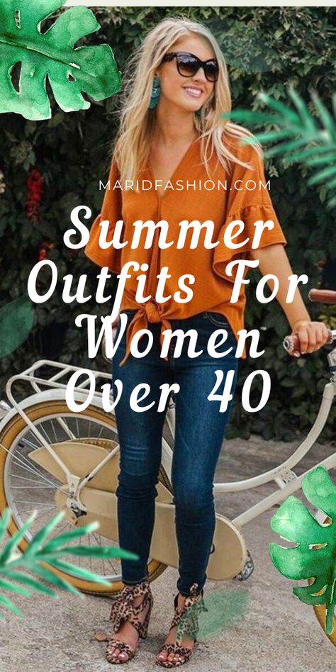 I hope you know age is just numbers. But still, if you think you are on the age that you don't have to follow the latest trend check out the post. It will help you to discover stylish summer outfits for women over 40. Outfits Fo, Summer Outfits For Women, Hiking Hairstyles, Summer Outfits Women Over 40, Summer Hiking Outfit, Stylish Summer Outfits, Summer Dresses For Wedding Guest, Looks Street Style, Old Woman