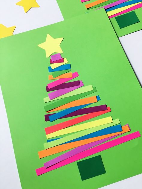 December Crafts, Christmas Cards Kids, Render Image, Preschool Christmas Crafts, Christmas Arts And Crafts, Christmas Paper Crafts, Paper Christmas Tree, Christmas Tree Crafts, Winter Crafts For Kids