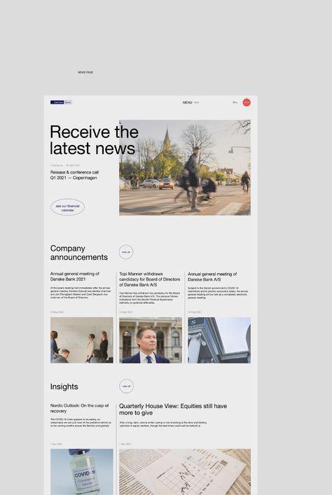 Danske Bank redesign concept | Behance Sitemap Design Website, Blog Post Web Design, Editorial Website Layout, Blog Section Web Design, Blog Article Design, Sitemap Design, Blog Page Design, Architecture Websites, Editorial Website