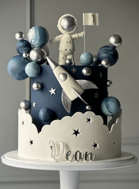 Solar System Cake, Planet Birthday, Rocket Cake, Kids Birthday Cake, Planet Cake, Galaxy Cake, 10 Birthday Cake, Astronaut Birthday, 4th Birthday Cakes