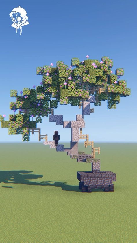 Costume Trees Minecraft, Minecraft Custom Plants, Willow Tree Minecraft, Minecraft Oak Tree, Minecraft Trees Design, Minecraft Flower Garden, Minecraft Nature, Tree Minecraft, Minecraft Park