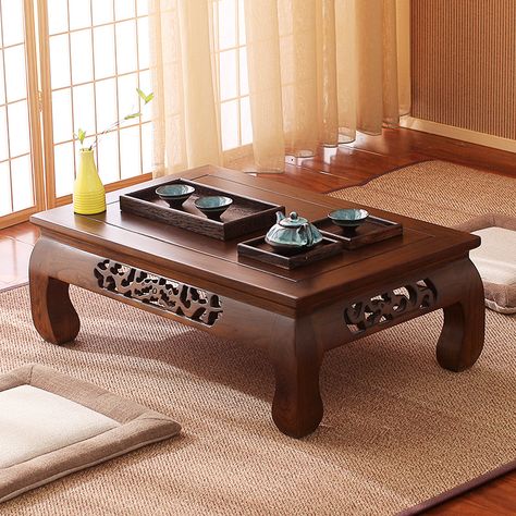 Tatami Table, Centre Table Living Room, Sofa Table Design, Tea Table Design, Center Table Living Room, Central Table, Table Retro, Japanese Table, Zen Tea