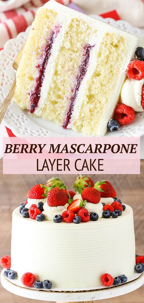 Best Fruitcake, Berry Filling, Whipped Mascarpone, Mascarpone Frosting, Layer Cake Recipes, Fruitcake Recipes, Cake Layers, Berry Cake, Special Diet