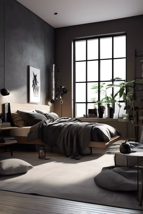 Clean Men Room Aesthetic, Male Room Aesthetic Dark, Guy Bedroom Ideas Aesthetic, Clean Guy Aesthetic Room, Guys Room Aesthetic Cozy, Masculine Room Ideas, Men’s Bedroom Aesthetic, Room Asthetics Men, Grey Room Ideas Bedroom Aesthetic