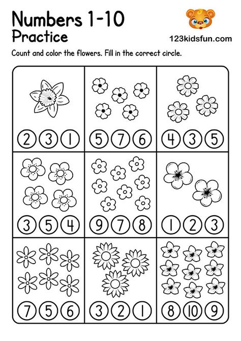 Maths Worksheet For Preschool, Kindgarden Worksheets, Learning Worksheets For Kindergarten, Maths Worksheet For Class Kg, Math Printables Free Kindergarten, How Many Preschool Worksheets, Teaching Numbers Preschool Printables, Math Kids Worksheets, Pre Kindergarten Activities Worksheets