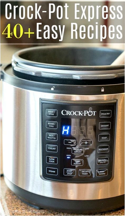 Easy Crock Pot Express recipes for you to try in your new pressure cooker this week! From dinners to side dishes and desserts too you will surely find a favorite dish here. Simple and delicious meals your family will love to eat and make your life a lot easier in the kitchen. #crockpotexpressrecipes #chicken #beef #soup #healthy #dinner #easy #simple #pressurecookerrecipes #dessert Crockpot Express, Crock Meals, Multi Cooker Recipes, Easy Meat Recipes, Instant Pot Dinner Recipes, Instapot Recipes, Instant Pot Pressure Cooker, Tikka Masala, Crockpot Recipes Easy