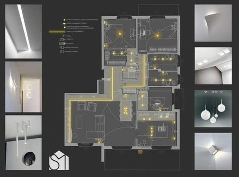 Interior Lighting Design, Ceiling Design Ideas, Lighting Layout, Architectural Lighting Design, Ceiling Plan, Home Lighting Design, Electrical Layout, Interior Design Presentation, Lighting Plan