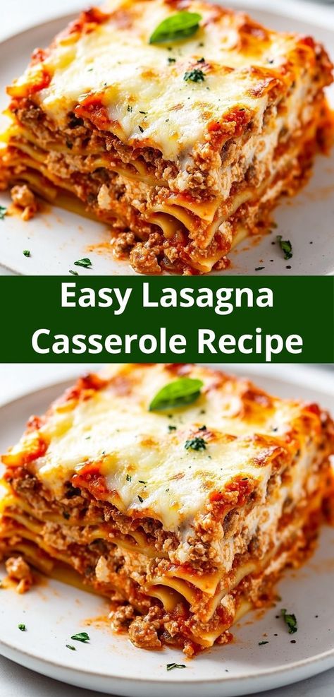 Looking for easy casserole recipes? This Lasagna Casserole Recipe is your answer! With minimal prep and cooking time, it delivers a deliciously cheesy experience, making it a go-to for family dinners or potlucks. Southern Living Lasagna Recipe, Lasagna For A Large Crowd, Lasagna Recipe With Ground Beef, Large Lasagna For A Crowd, Ree Drummond Lasagna Recipe, Lasagna Casserole Easy, Lasagna Recipe For A Crowd, Lasagna Bake Casseroles, Lasagna Rolls Recipe With Ricotta