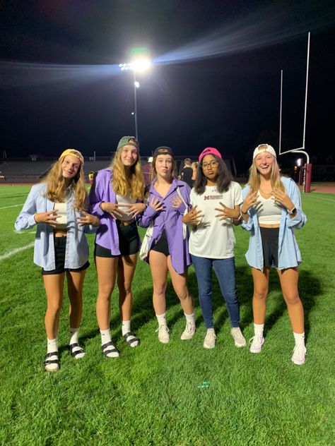 Frat Theme Football Game Outfits, Frat Vs Sorority Dress Up, Country Club Theme Football Game Outfit, Sorority Football Theme, Frat Fnl Theme, Sorority Outfits Spirit Week High School, Sorority Vs Fraternity Spirit Week, Frat Spirit Day Outfit, Frat Themed Party