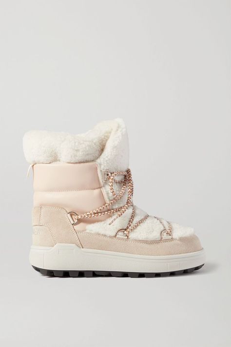 Bogner Chamonix 3 Suede, Leather and Shearling Snow Boots Snow Boots Outfit, Cute Snow Boots, Cute Winter Boots, Winter Snow Boots Women, Snowshoes, Winter Leather Boots, Snow Fashion, Fashionable Snow Boots, Best Shoes