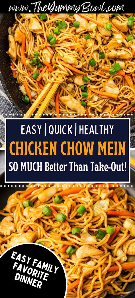 Try this easy Chicken Chow Mein recipe with tender chicken, crunchy veggies, and tasty noodles in a delicious sauce. It’s a quick and flavorful dish you can make at home! Supper Ideas Asian, Canned Chicken Chow Mein, Chow Mein Recipe Healthy, Home Made Chow Mein, How To Make Chicken Chow Mein, Lo Mein Chicken Recipe, Easy Mongolian Chicken Recipe, Recipes To Make In A Wok, Meal Prep Lo Mein