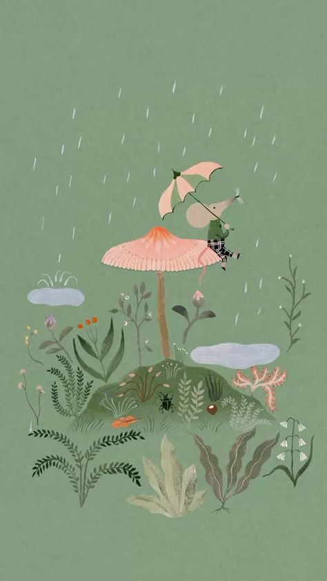 Rainy day in October 🌧️ #illustration #handpainted #handmadeanimation #autumnanimation #characterdesign | Instagram Rainy Day Illustration, October Illustration, Rainy Day Drawing, Rain Illustration, Animation Inspiration, Summer Illustration, Fantasy Book, Illustration Inspiration, Fantasy Books