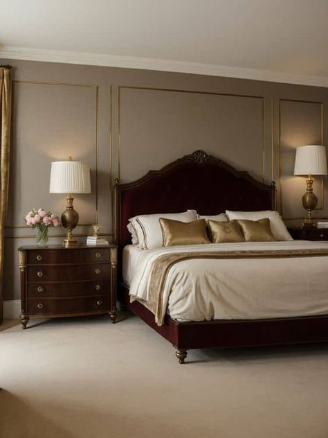 Old Money Bedroom, Old Money Home, Traditional Interior Design, Home Decoration Ideas, Classic Bedroom, Traditional Bedroom, Money Aesthetic, Dream House Interior, Old Money Aesthetic