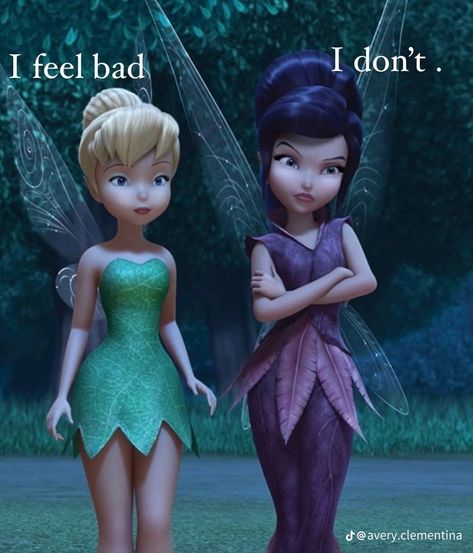 Girls Memes, Memes Cute, Funny Girly, Disney Tinkerbell, Not Mine, Follow For More, Instagram Post, Disney