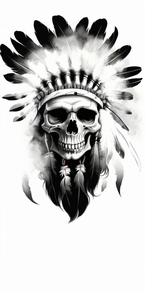 Native American designs Limited Availability at newtestamenttattoostudio American Indian Skull Tattoo, Native Skull Tattoo Design, Native Skull Tattoo, Chief Skull Tattoo, Indian Skull Tattoo Design, Skull Headdress Tattoo, Native American Chief Tattoo, Viking Skull Art, Native American Warrior Tattoos