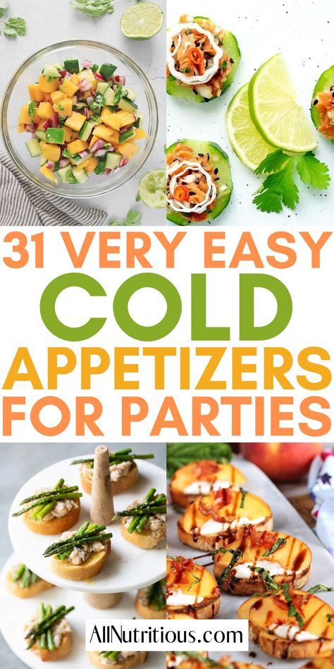 Make Ahead Cold Appetizers, Easy Cold Appetizers, Cold Party Appetizers, Appetizer Recipes Cold, Appetizers For A Party, Game Night Food, Cold Finger Foods, Awesome Appetizers, Tiny Foods