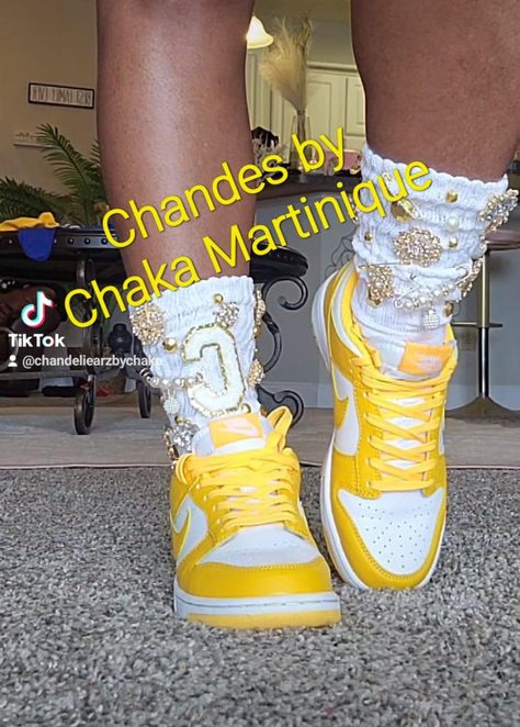 Charm Socks Outfit, Charm Socks, Slouch Socks Outfit, Junk Socks, Bling Socks, Socks Outfit, Custom Sneakers Diy, Shoe Makeover, Plus Size Baddie Outfits