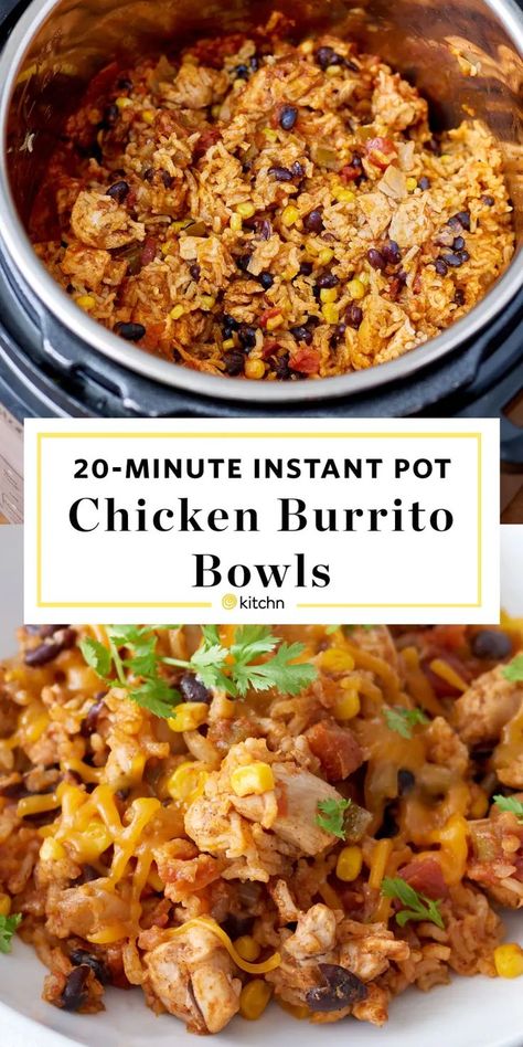 Sweating Remedies, Rice Burrito, Mexikansk Mat, Weeknight Chicken, Recipe Instant Pot, Resep Seafood, Burrito Bowls Recipe, Pot Recipes Healthy, Healthy Chicken Recipes Easy