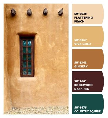 Southwest Paint Colors, Indoor Paint Colors, Tuscan Colors, Adobe House, Revere Pewter, Mexican Home, Paint Color Schemes, Time Stood Still, Southwest Decor