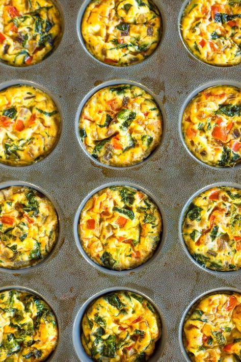 Low Calorie Breakfast Quiche Recipes, Quish Recipes Easy Veggie, Quiche Recipes Cupcake, Crustless Breakfast Quiche Recipes, Crustless Quiche Mini Muffins, Mini Egg Quiche Crustless, Crustless Quiche For Two, Meatless Quiche Recipes Easy, Gluten Free Mini Quiche Recipes