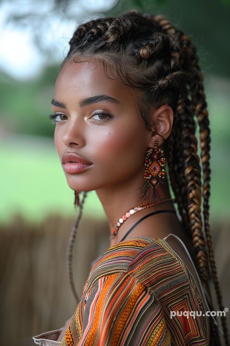 Project Qt, Woman With Braids, Hairstyles Trending, Κούρεμα Bob, Character Styles, Cornrow Braids, Hair Mistakes, Beautiful Human, Fishtail Braid