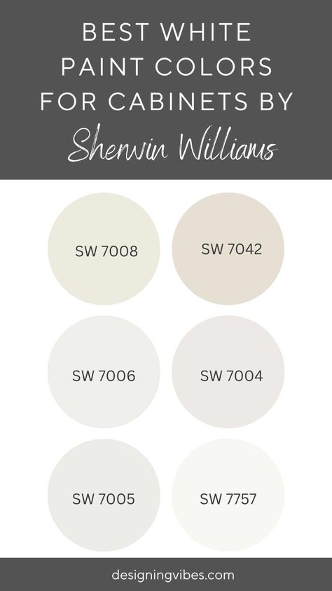 The Best Sherwin Williams White Paint Colors for Cabinets Sherwin Williams Paint Colors For Cabinets, Sherwin Williams White Paint Colors Kitchen Cabinets, White Cabinet Paint Sherwin Williams, White Paints For Kitchen Cabinets, Off White Sherwin Williams Cabinets, Best Sherwin Williams White For Cabinets, Wherein Williams Cabinet Colors, White Kitchen Cabinet Colors Sherwin, Best Sw White For Kitchen Cabinets