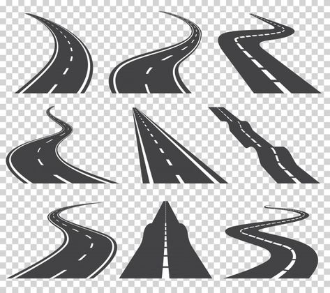 Curved roads vector set. asphalt road or... | Premium Vector #Freepik #vector #car #circle #line #road Road Drawing, Flourish Border, Road Highway, Road Vector, Road Logo, Asphalt Road, Car Party, Cloud Vector, Happy Cartoon