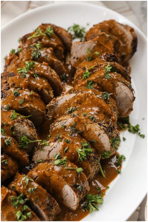 Savory Dijon Pork Tenderloin Bacon Jam Pork Tenderloin, Delicious Pork Tenderloin Recipes, Chutney For Pork Tenderloin, Pork Tenderloin Recipes Thanksgiving, Perfect Pork Tenderloin Pioneer Woman, Pork Loin For Christmas Dinner, Thanksgiving Pork Recipes, Creamy Dijon Pork Tenderloin, Ina Garten Pork Tenderloin