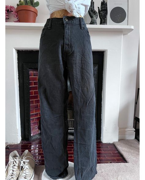 Black Levi Jeans Relaxed Fit - black denim jeans - Levi Jeans 285 W 38 L34 £35.00 tap for more details https://prettyvintageboutique.co.uk #vintage #virtualvintage #vintageonlineshops #preloved #vintagepromdress #jeanallenvintage #80sdress #fashion #sustainablefashion #stmicheal #slowfashion #70stweedcoat #activist #virtualvintagefair #savingtheplanetonedressatatime #vintageshirt #karenmillen #vintagestylenotvintagevalues #vintagesuit #vintagejaeger #campaignshopindependent #cotswolds #rif... Vintage Levi Jeans, Black Levi Jeans, Levis Vintage, Black Levis, Vintage Suits, Prom Dresses Vintage, Tweed Coat, 80s Dress, Black Denim Jeans