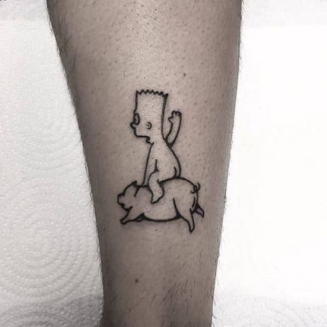 Top 134 Best Funny Tattoos [2022 Inspiration Guide] A Small Tattoo, Simpsons Tattoo, Petit Tattoo, Clever Tattoos, Inspiration Tattoos, Weird Tattoos, Small Tattoos For Guys, Funny Tattoos, Cartoon Tattoos