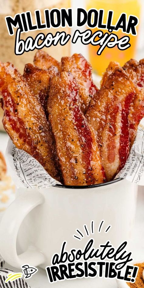 Beer Candied Bacon, Baked Candied Bacon, Whiskey Candied Bacon, Thick Sliced Bacon In Oven, Bourbon Candied Bacon, How To Make Candied Bacon, Bacon Seasoning Homemade, Bacon Swizzle Sticks, Twisted Bacon Recipe