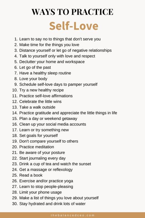 A list of self-care and self-love activities Negative Relationships, Practicing Self Love, Self Care Bullet Journal, Writing Therapy, Learning To Say No, Self Love Affirmations, Positive Self Affirmations, Love Affirmations, Self Care Activities