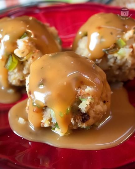 Irresistible Turkey Stuffing Balls Leftover Turkey Stuffing Balls, Dressing Balls Recipe, Turkey Stuffing Casserole, Leftover Stuffing Recipes, Pepperidge Farm Stuffing, Turkey Balls, Stuffing Balls Recipe, Turkey Stuffing Recipes, Best Stuffing