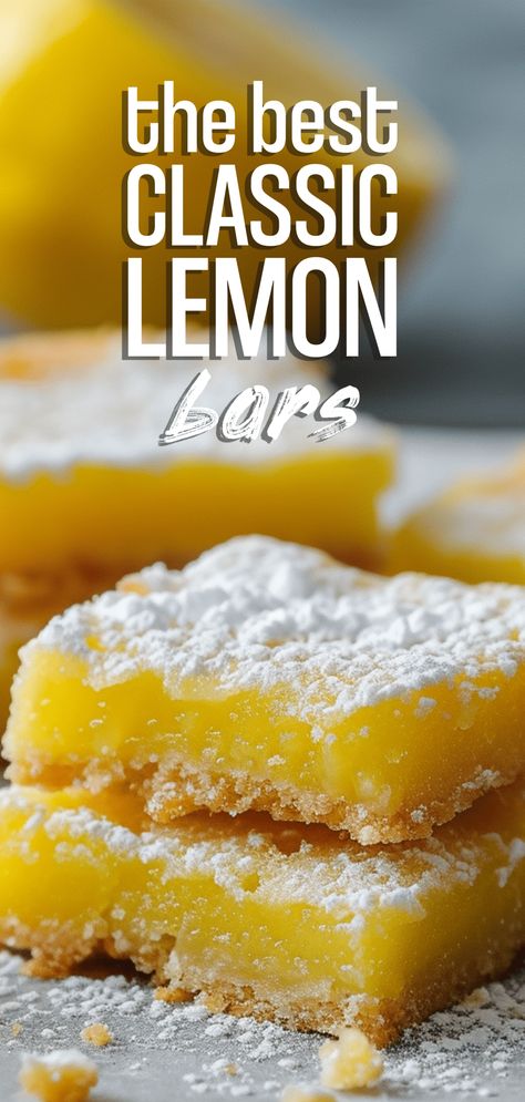 Classic Lemon Bars [1 Hour] – Chasety Easy Lemon Bar Recipe, Lemon Bars For A Crowd Recipe, Lemon Bars Using Lemon Curd, Lemon Bars With Icing, Lemon Berry Desserts, Lemon Bar Recipe Easy, Tart Lemon Bars, Lemon Bars 8x8 Pan, Super Easy Lemon Bars