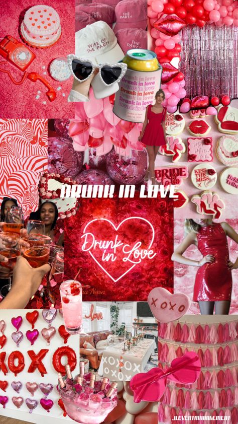 Drunk in love bachelorette party / hens night theme! Red And Pink Bachelorette, Hens Night Theme, Night Party Theme, Bachelorette Party Nyc, Drunk In Love Bachelorette Party, Love Bachelorette Party, Drunk In Love Bachelorette, Red Party Themes, Bachelorette Party Drinks