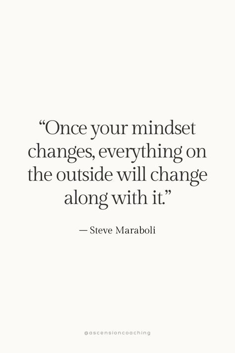 When you change your mindset, everything around you starts to shift. 🌟 Your thoughts, habits, and perspective are the foundation for the life you want to create. Start from within, and watch how the world outside transforms to match your growth! #MindsetMatters #InnerGrowth #TransformYourLife #Positivity #Quotes #Wellness If You Want To Change The World Start With Yourself, When You Change Your Mindset Quotes, Changing Your Lifestyle, Inspirational Quotes About Change New Beginnings, Everything Is Changing, Changing Your Perspective, Best Mindset Quotes, Making A Change Quotes, Quotes That Change Your Life Perspective