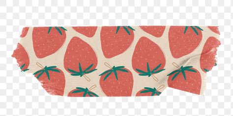 Strawberry Washi Tape Printable, Red Washi Tape Png, Scrapbook Tape Png, Washi Tape Collage, Cute Washi Tape Png, Scrapbook Stickers Png, Free Digital Scrapbooking Elements, Washi Tape Png, Tape Png