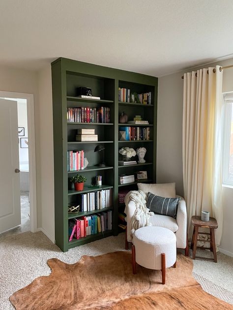 Billy Bookcase Alcove, Pretty Shelves, Kids Den, Bookcase Hack, Billy Ikea, Ikea Built In, Billy Bookcase Hack, Ikea Billy Bookcase Hack, Ikea Bookcase