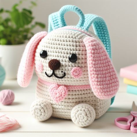 Childrens Purses, Puppy Backpack, Crochet Backpack Pattern, Minion Crochet, Crochet Toys Free Patterns, Crochet Phone Cases, Crochet Dog Sweater, Crochet Toys Free, Crochet Backpack