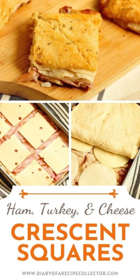 Crescent Square Recipes, Crescent Squares, Crescent Roll Recipes Dinner, Crescent Recipes, Turkey Cheese, Crescent Roll Recipes, Lunch Idea, Crescent Roll, Appetizers For Party